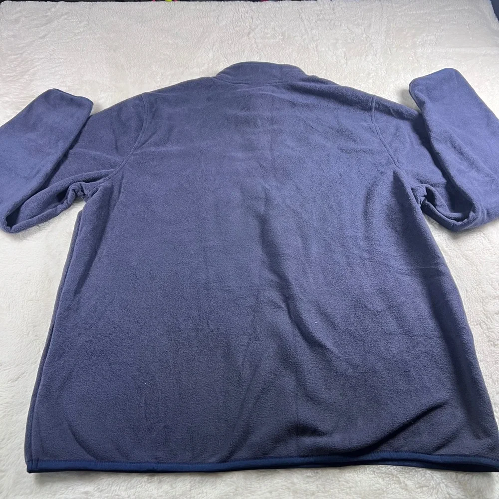 32 Degrees Heat Mens Pullover Fleece Shirt Navy Blue Size XL Snap Neck NWT